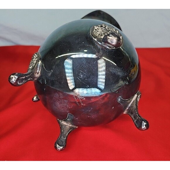 Leonard Silver Plated Water Pitcher 9''Tall Claw Footed w/Ice Guard VTG Patina - Picture 11 of 13